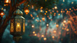 Ramadan lamps decoration background