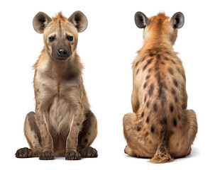 Poster - Sitting hyena front and back view