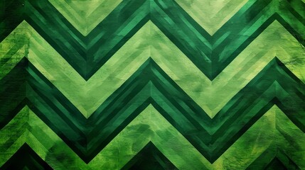 Sticker - Abstract green grunge background with zigzag pattern on paper texture