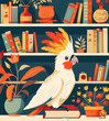 Cute cartoon parrot. Children's illustration for books, posters, postcards, education.