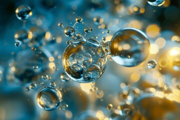 water molecule hydrogen oxygen atoms molecules magnification microscope atom particles bonds chemist