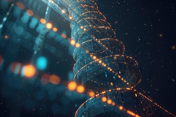 Poster - this photo captures a vibrant spiral of lights, creating an abstract and energetic display, blockcha