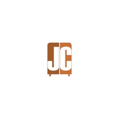 Canvas Print - Letter JC logo isolated on white background