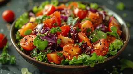 Poster - salad with vegetables