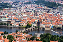 Prague From Above In Summer