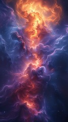 Wall Mural - Galactic Illusion - Vibrant AI-Generated Galaxy Wallpaper Generative AI