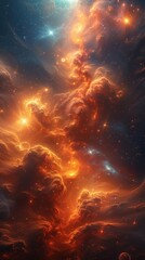 Wall Mural - Galactic Illusion - Vibrant AI-Generated Galaxy Wallpaper Generative AI