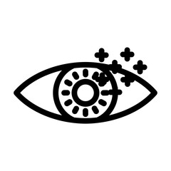 eye tracking ux ui design line icon vector illustration