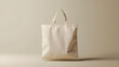 A blank canvas bag mockup on a plain background, highlighting its minimalistic design for unlimited artistic options.