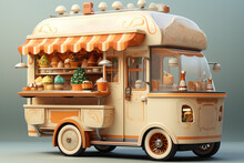 Retro Van Made For Ice Cream Street Trade.