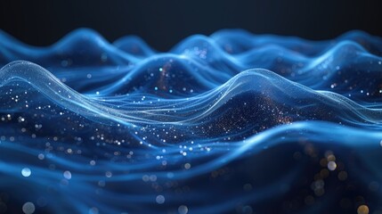 Leinwandbilder - Computer Generated Image of a Water Wave. Generative AI.