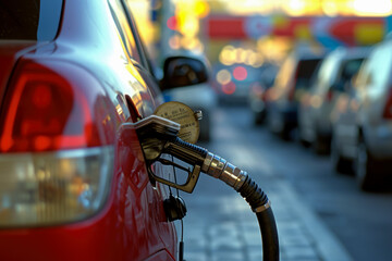 Wall Mural - close-up of a gas pump with a high price tag