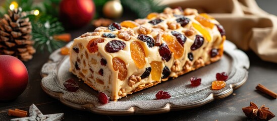 Sticker - Classic marzipan loaf with dried fruits.