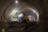 construction of a subway tunnel under the city
