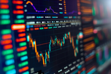 Poster - close-up of a computer screen showing a cryptocurrency trading platform
