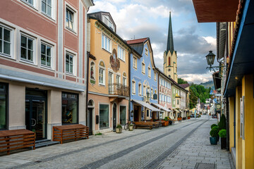 Wall Mural - Historic buildings at the old town of Garmisch-Partenkirchen