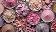 pink eye shadow crushed texture background