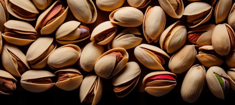 Abstract background of pistachio nuts texture and patterns for design and creativity