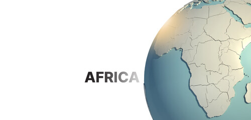 Wall Mural - africa. 3d rendering globe background, 3d model of earth.