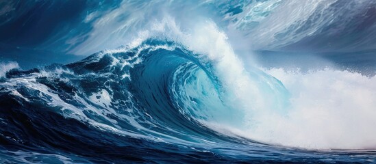 Poster - Ocean Wave in Blue