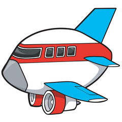 Sticker - Cute Jumbo Jet PNG Art