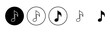 Music icon set. note music icon vector. tone icon