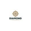 diamond logo design premium vector