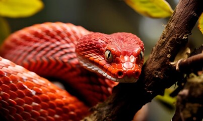 photo boiga multo maculata snake natural background boiga multo maculata closeup