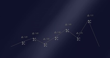 Poster - Animation of financial data processing over dark background
