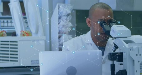 Poster - Animation of network of connections over biracial male scientist