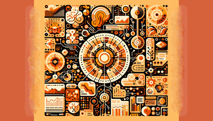 large-scale language model ai concept vector illustration.
