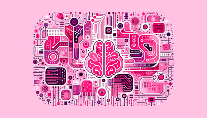 large-scale language model ai concept vector illustration.