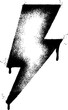 Spray Painted Graffiti electric lightning bolt symbol Sprayed isolated with a white background.