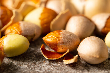 Canvas Print - ginkgo nut, peeled ginkgo nut	