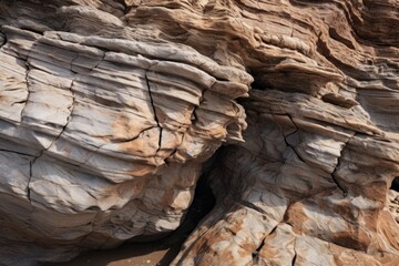 Wall Mural - a close up of a weathered and resilient rock formation, shaped by the forces of nature