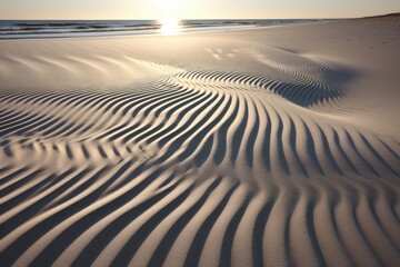 Wall Mural - mesmerizing patterns created by light and shadow on a beach