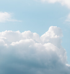 Wall Mural - background of blue sky with white clouds