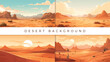 Desert landscape seamless background	

