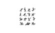 © SUMAIRA - silhouettes of people running, silhouette of game people, people hockey game silhouette,