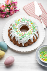 Wall Mural - Easter Bundt Cake with Easter Eggs