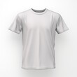 White T-shirt isolated on white background. Mockup for placing your design. Top view of clothing for a man or woman. Plain shirt without print