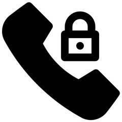 Wall Mural - lock call vector glyph icon