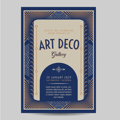 Art Deco Vintage Flyer Illustration