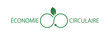 © selim - économie circulaire text on white background. circular economy in french language.