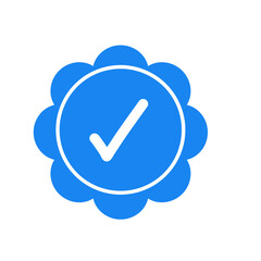 blue check mark badge icons