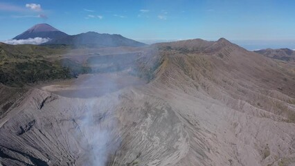 Wall Mural - Aerial view of Bromo crater, Java, Indonesia with daylight