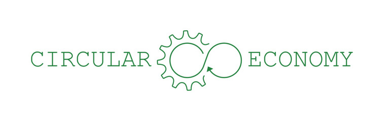 circular economy icons on white background	