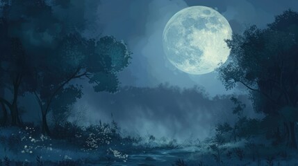 full moon background