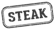 steak stamp. steak rectangular stamp on white background