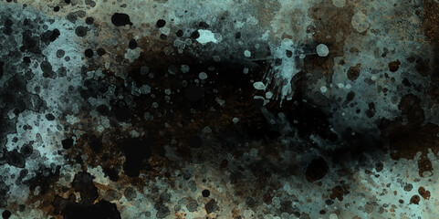 Poster - light past and gold grunge texture background. Vintage card with light color grunge space background on black background. Rust spots and streaks on the surface Beautiful wall texture spray paint.. 